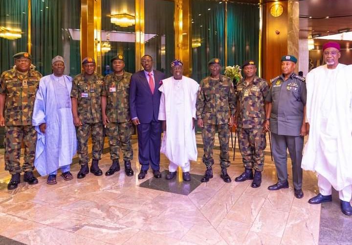 Tinubu Meets Security Chiefs, Promises To Provide More Firepower