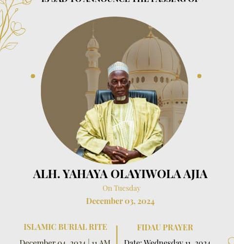 Former Guber Candidate of ANRP, Ajia Loses Dad