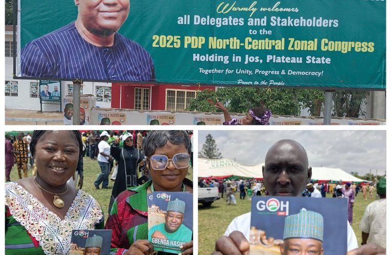 Gbenga Hashim Returns To PDP, Billboards Flood Jos as North Central PDP Holds Congress