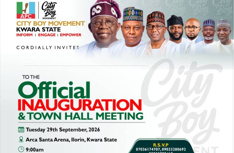 City Boy Movement To Inaugurate Kwara Chapter Tomorrow