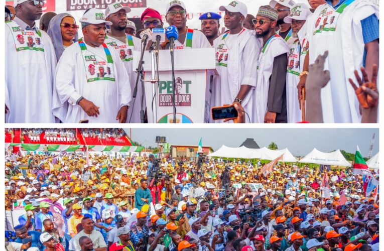 Massive Turnout As AbdulRazaq Inaugurates Tinubu Door-to-Door Campaign